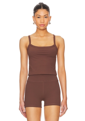 WeWoreWhat Wide Strap Tank in Chocolate. Size M.
