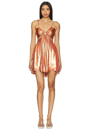 Sundress Magda Dress in Burnt Orange. Size L, XS.