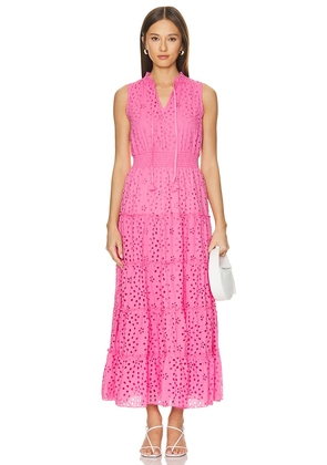 1. STATE Mock Neck Maxi Dress in Pink. Size M, S, XL, XS, XXS.