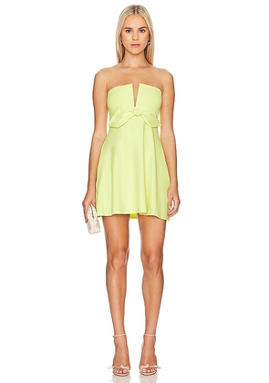 Susana Monaco Flare Mini Dress in Lemon. Size L, S, XL.
