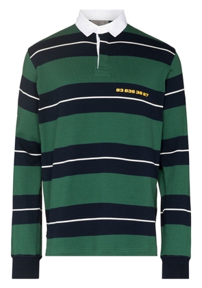 VTMNTS barcode-print striped polo shirt - Green
