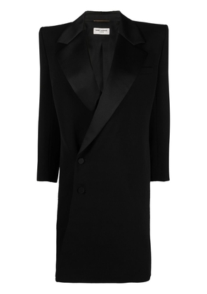 Saint Laurent Grain De Poudre tuxedo dress - Black