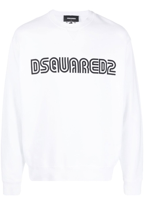 Dsquared2 logo-print cotton sweatshirt - White