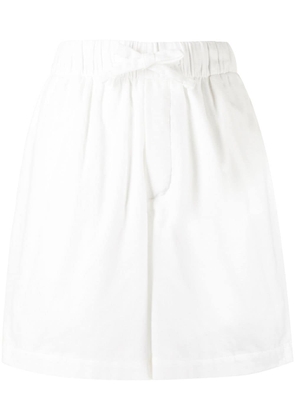TEKLA drawstring-waist pajama shorts - White