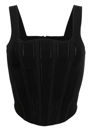 Dion Lee pointelle corset top - Black