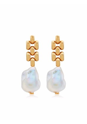 Monica Vinader Heirloom baroque pearl earrings - Gold