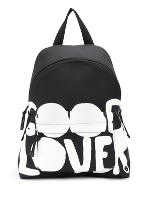 Valentino Garavani Lovers Language printed backpack - Black