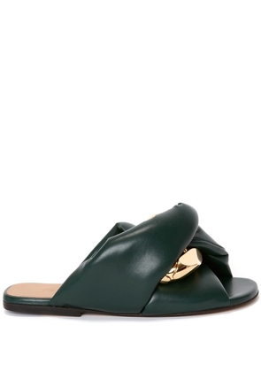 JW Anderson Chain Twist faux-leather sandals - Green