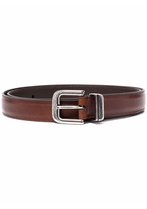 Brunello Cucinelli buckled leather belt - Brown