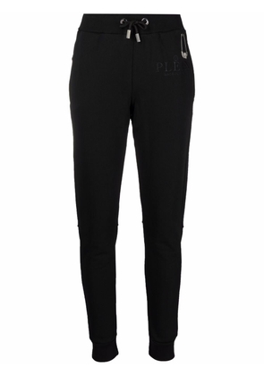 Philipp Plein embroidered-logo jogging trousers - Black