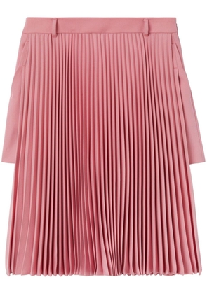 Burberry pleat-detailed wool shorts - Pink