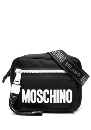 Moschino logo-print shoulder bag - Black