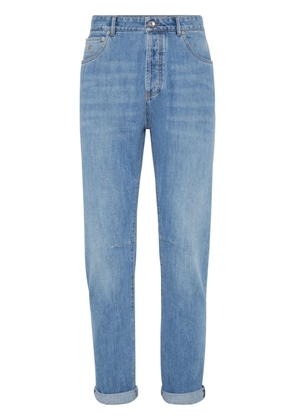 Brunello Cucinelli stonewashed straight-leg jeans - Blue