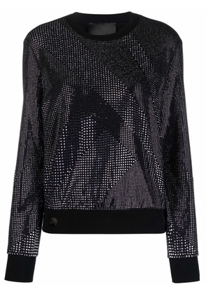 Philipp Plein crystal-embellished cotton sweatshirt - Black