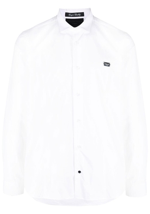 Philipp Plein snake detail long-sleeve shirt - White