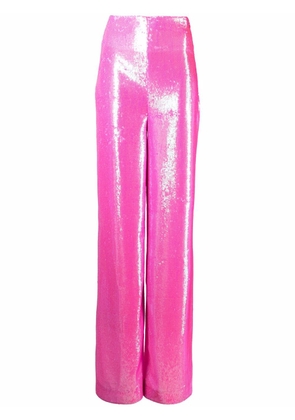 Philipp Plein wide-leg embellished trousers - Pink