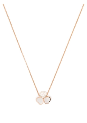 Chopard 18kt rose gold Happy Hearts Wings diamond and mother-of-pearl pendant necklace - Pink