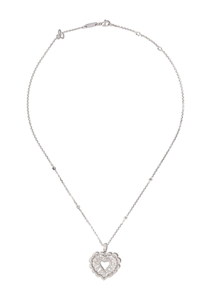 Chopard 18kt white gold Precious Lace Cœur diamond necklace - Silver