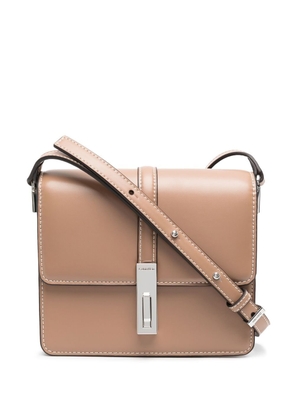 Calvin Klein contrast-stitch shoulder bag - Brown