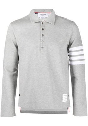 Thom Browne 4-Bar stripe polo shirt - Grey