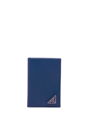 Prada triangle-logo Saffiano cardholder - Blue