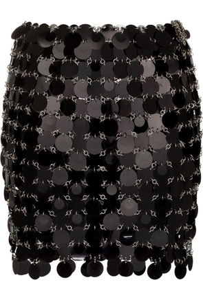 Rabanne sequin embellished mini skirt - Black