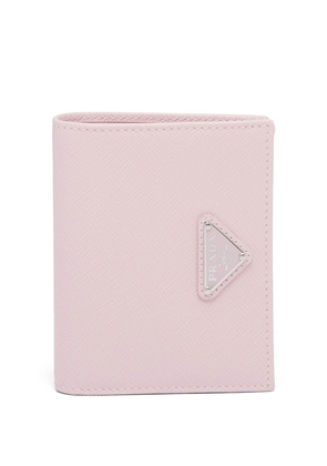 Prada triangle-logo Saffiano wallet - Pink