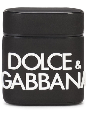 Dolce & Gabbana logo-lettering AirPods case - Black