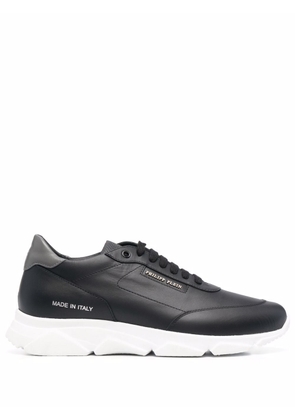 Philipp Plein leather low-top sneakers - Black