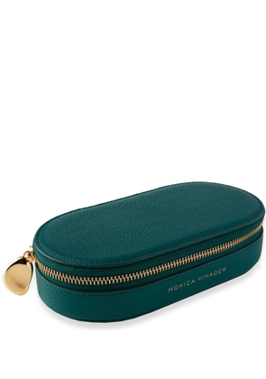 Monica Vinader oval leather jewellery box - Green