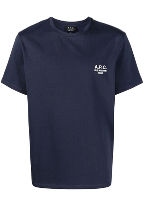 A.P.C. logo-print short-sleeve T-shirt - Blue