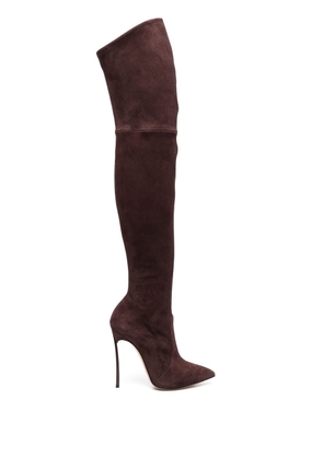Casadei knee-high suede boots - Red