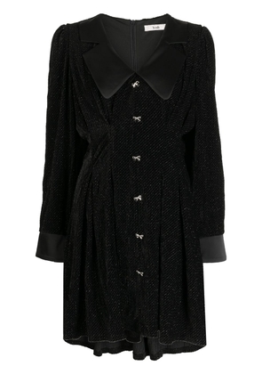 b+ab collared tweed mini dress - Black