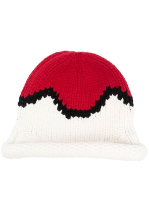 Kenzo wave-knit beanie hat - Red