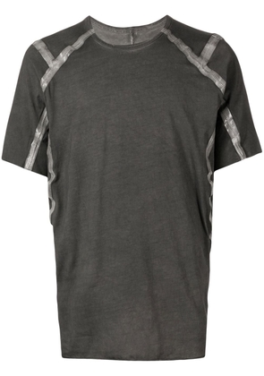 Isaac Sellam Experience tape-embellished short-sleeve T-shirt - Grey