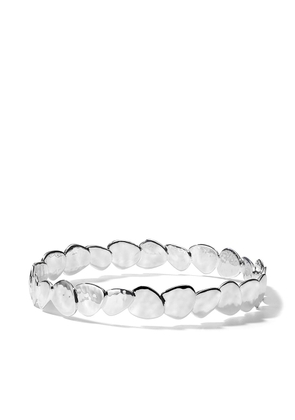 IPPOLITA Classico crinkled all nomad disc bangle - Silver
