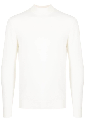 N.Peal mock neck knitted jumper - White