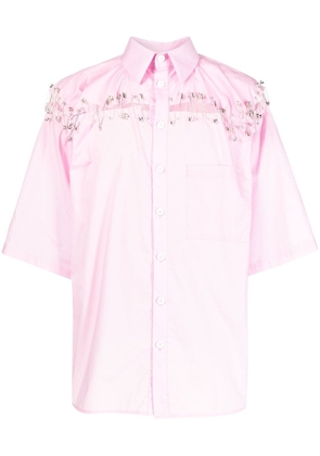 Natasha Zinko Box safety-pin detail shirt - Pink