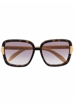 Gucci Eyewear tortoiseshell-effect sunglasses - Neutrals