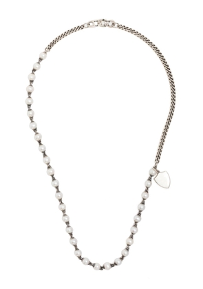 M.Cohen charm-detail pearl necklace - Grey
