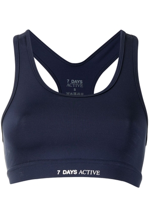 7 DAYS Active logo-print sports bra - Blue