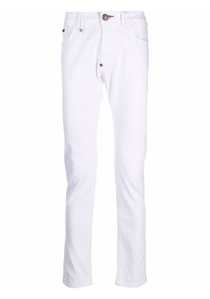 Philipp Plein logo-plaque skinny jeans - White