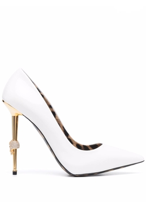 Philipp Plein 125mm Decollete high heels - White