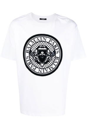 Balmain logo-print cotton T-shirt - White