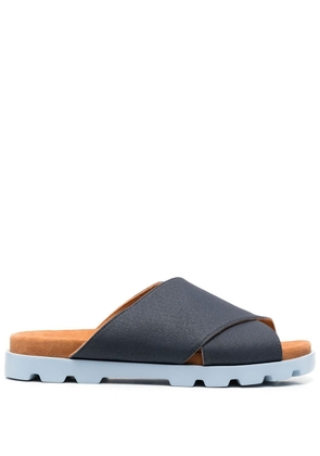 Camper cross-strap leather sandals - Blue