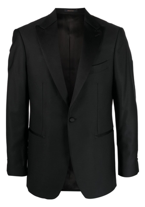 Boggi Milano single-breasted wool tuxedo jacket - Black