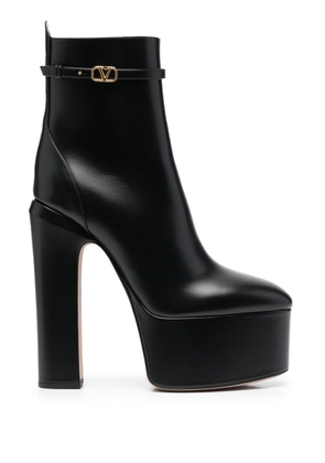 Valentino Garavani Tan-Go leather platform boots - Black
