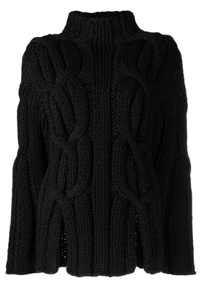 Dion Lee cable-knit mock-neck jumper - Black
