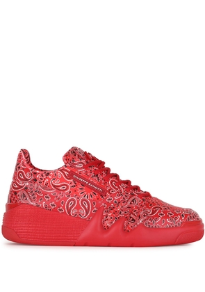Giuseppe Zanotti Talon bandana-print sneakers - Red