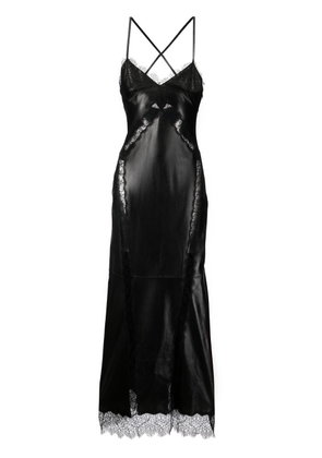 Roberto Cavalli lace-trim midi dress - Black